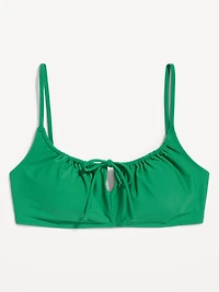 Matte Ruched Bikini Swim Top