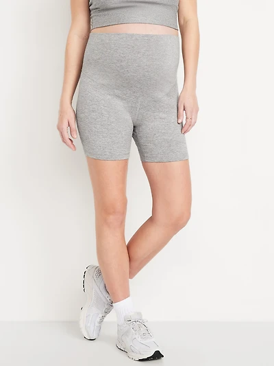 Maternity Full-Panel CloudComfy Biker Shorts - 6-inch inseam