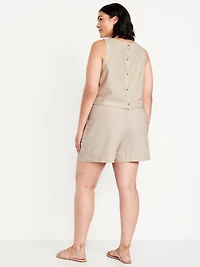 Extra High-Waisted Linen-Blend Taylor Trouser Shorts - 5-inch inseam