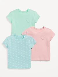 Softest Short-Sleeve T-Shirt 3-Pack for Girls