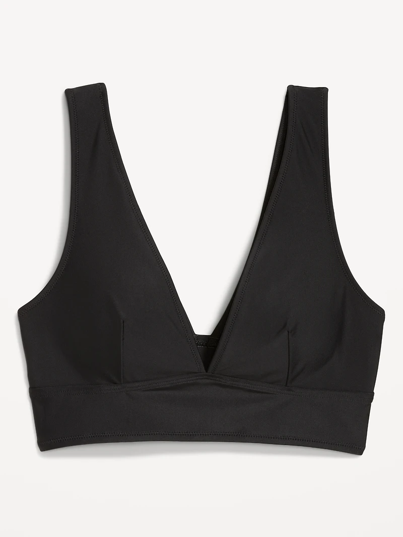 Matte Longline Bikini Swim Top