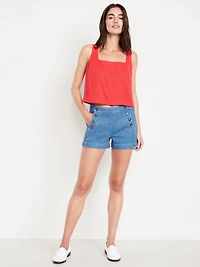 High-Waisted Mariner Shorts - 3-inch inseam