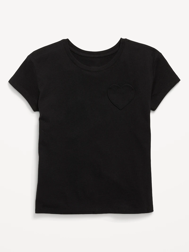 Softest Heart-Pocket T-Shirt for Girls
