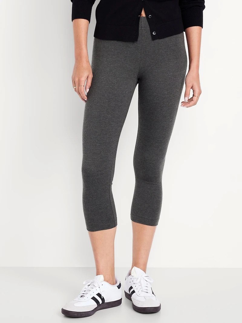 High-Waisted Fashion Layering Cropped Legging