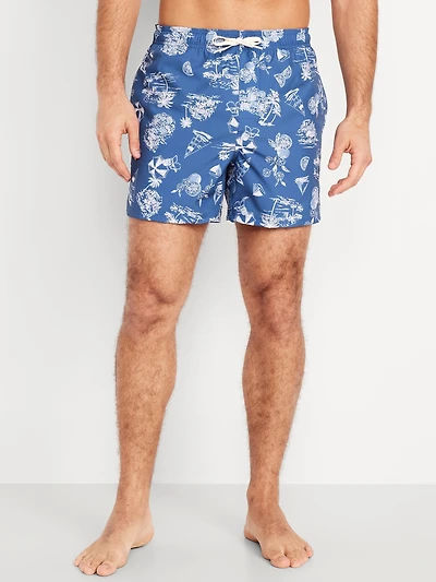 Printed Swim Trunks - 5-inch inseam