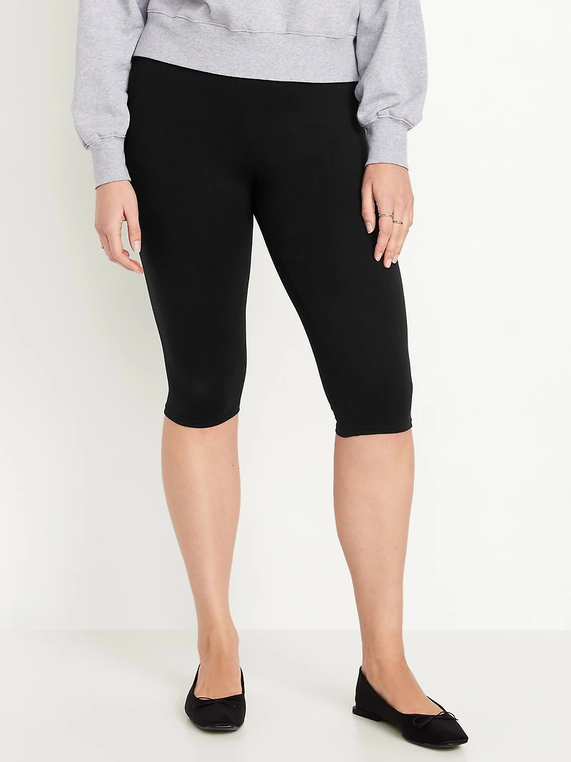 High-Waisted Fashion Layering Capri Legging
