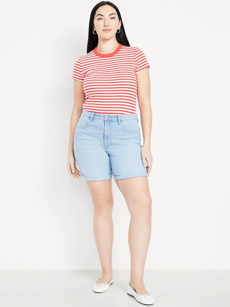 High-Waisted Wow Jean Shorts -- 7-inch inseam