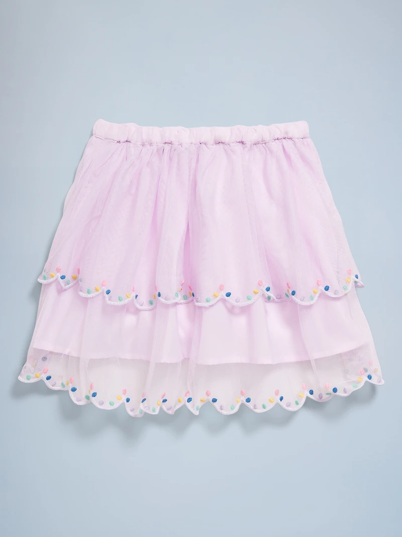 Birthday Tiered Tulle Skirt for Toddler Girls