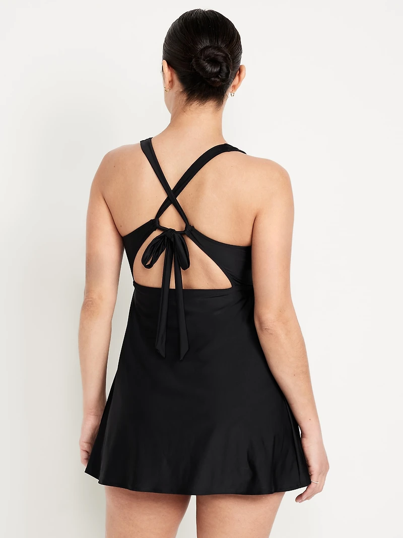 Maternity Halter Swim Dress