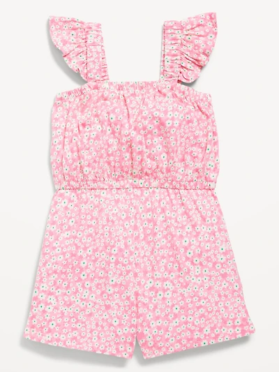 Printed Sleeveless Romper for Toddler Girls