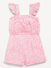 Printed Sleeveless Romper for Toddler Girls