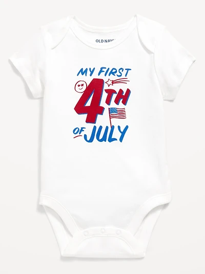 Short-Sleeve Unisex Graphic Bodysuit for Baby