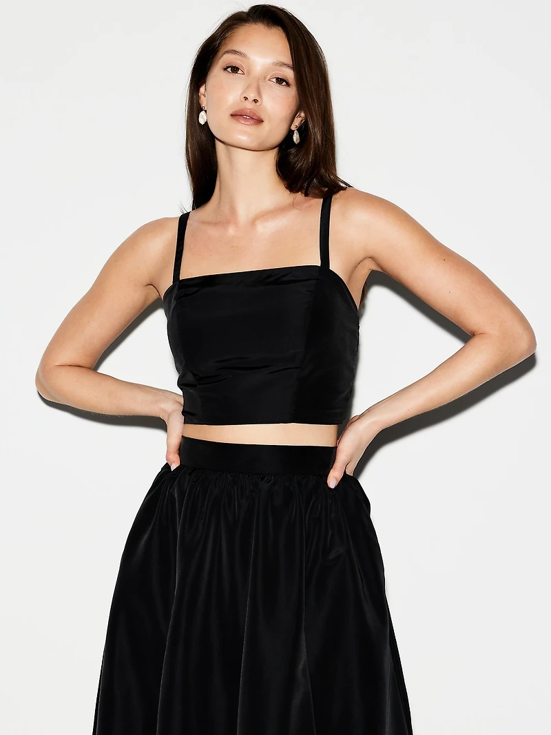 The Occasion by Old Navy Taffeta Cropped Tank Top