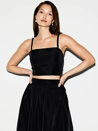 The Occasion by Old Navy Taffeta Cropped Tank Top