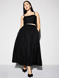 The Occasion by Old Navy High-Waisted Taffeta Midi Skirt