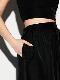 The Occasion by Old Navy High-Waisted Taffeta Midi Skirt