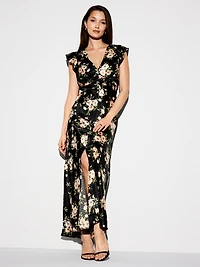 The Occasion by Old Navy Flutter-Sleeve Satin Maxi Dress