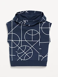 Dynamic Fleece Oversized Sleeveless Hooded Sweatshirt for Toddler Boys