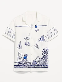 Short-Sleeve Printed Camp Shirt