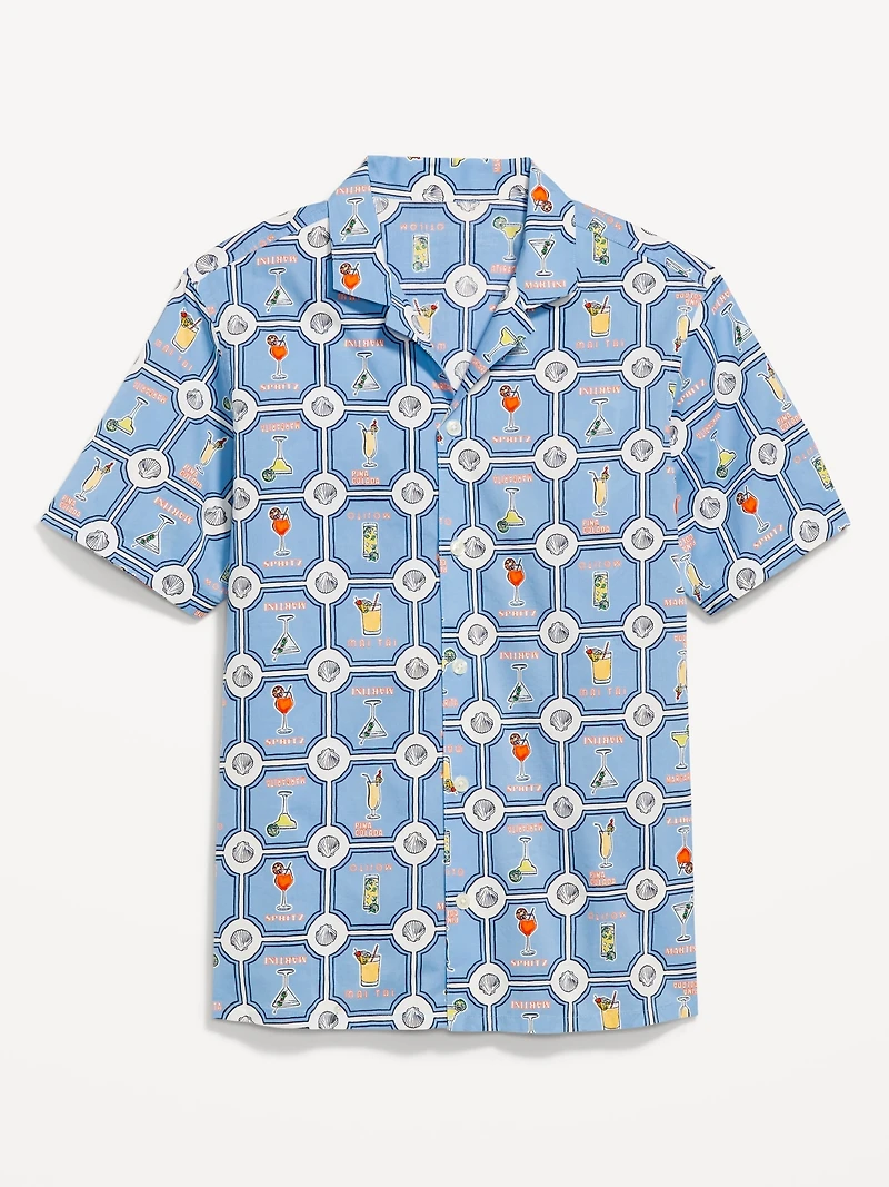 Short-Sleeve Printed Camp Shirt