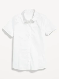 School Uniform Short-Sleeve Poplin Shirt for Girls