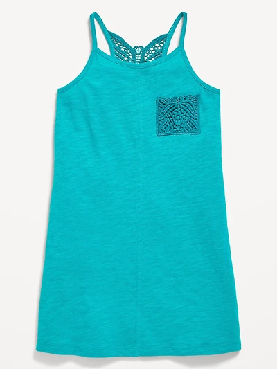 Sleeveless Crochet Racerback Dress for Toddler Girls