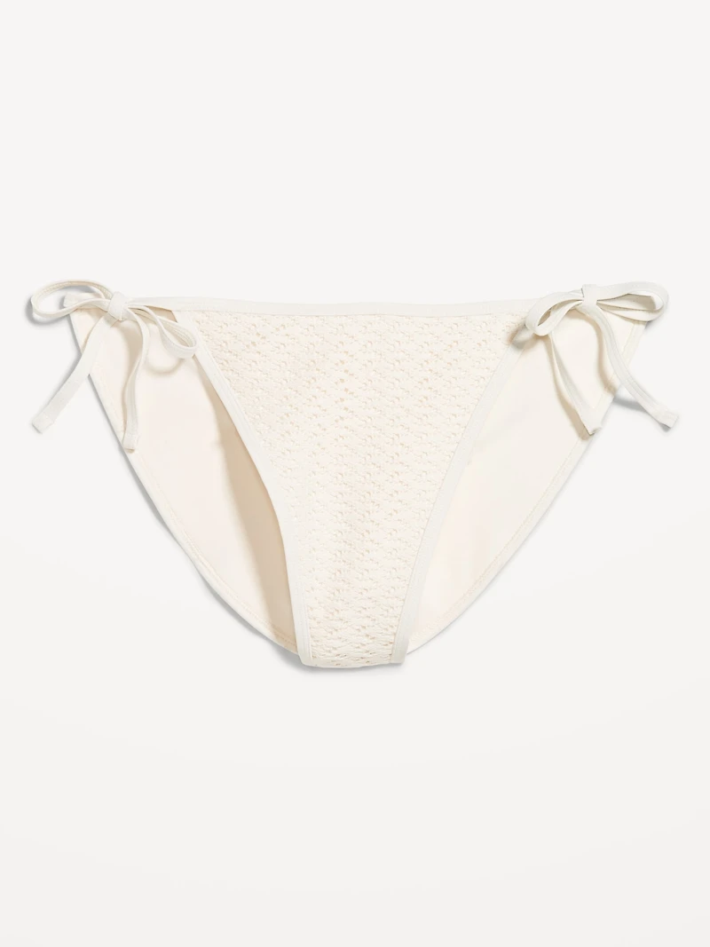 Crochet String Bikini Swim Bottoms