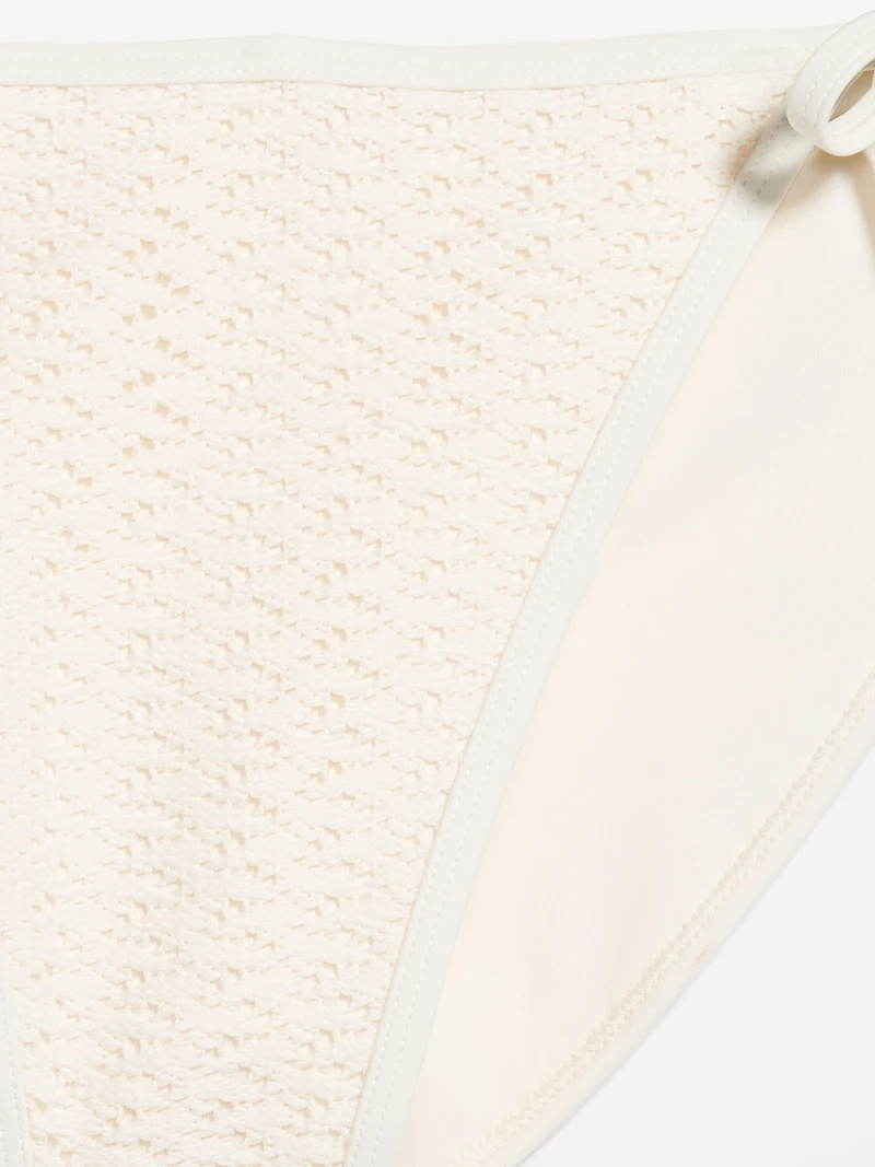 Crochet String Bikini Swim Bottoms