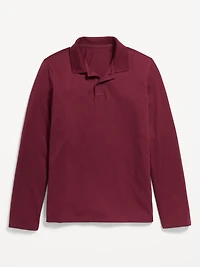 School Uniform Long-Sleeve Polo Shirt for Boys