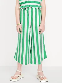 High-Waisted Pucker Wide-Leg Pants for Girls