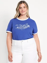 EveryWear Logo-Graphic Ringer T-Shirt