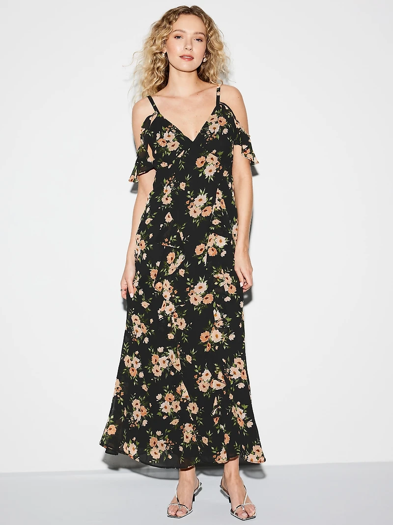 The Occasion by Old Navy Off-Shoulder Ruffle Chiffon Maxi Dress