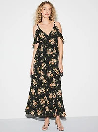 The Occasion by Old Navy Off-Shoulder Ruffle Chiffon Maxi Dress