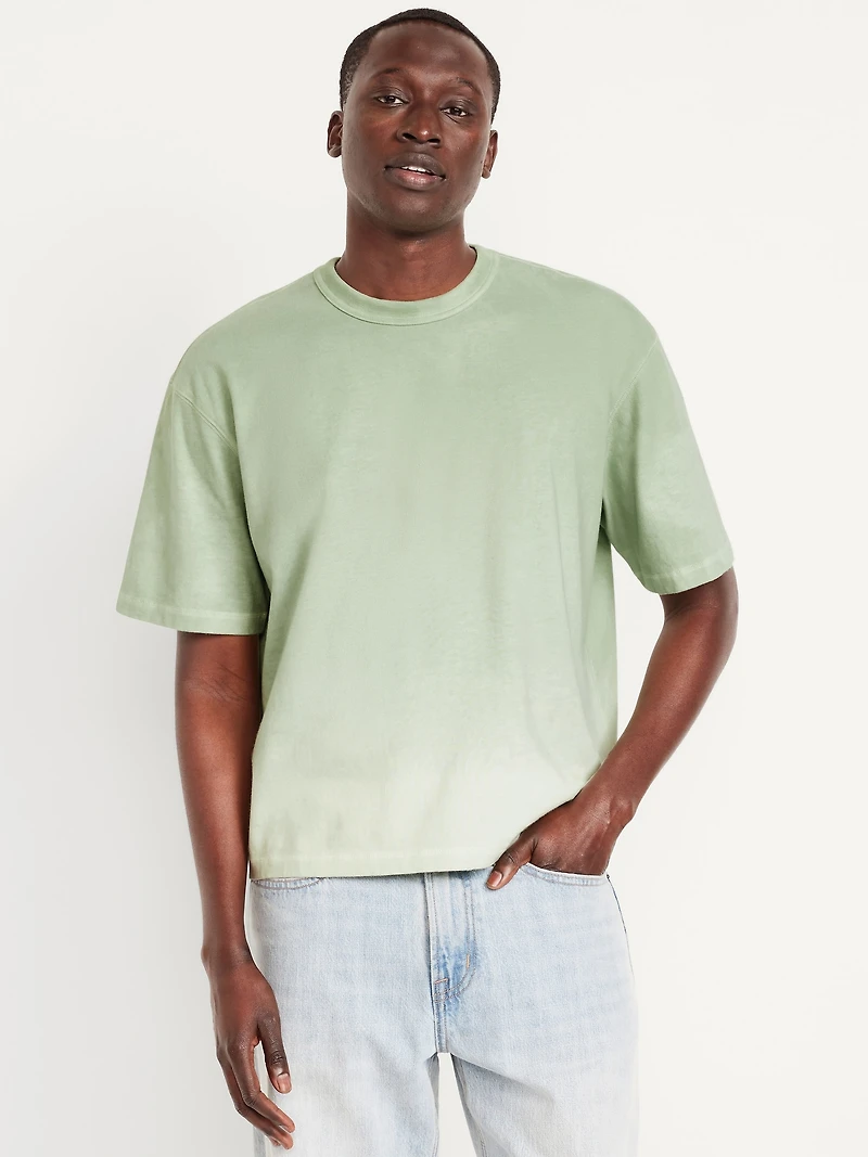 Garment-Dyed Cropped T-Shirt