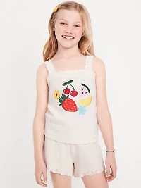 Sleeveless Sweater-Knit Tank Top for Girls