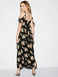 The Occasion by Old Navy Off-Shoulder Ruffle Chiffon Maxi Dress