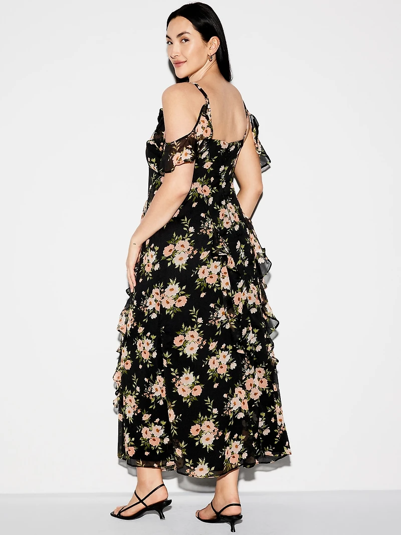 The Occasion by Old Navy Off-Shoulder Ruffle Chiffon Maxi Dress
