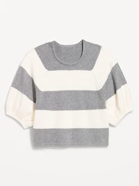 SoSoft Cropped Puff-Sleeve Sweater