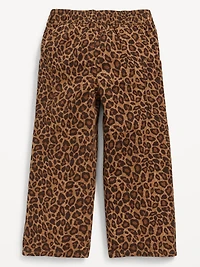 Printed Pull-On Baggy Wide-Leg Cargo Twill for Toddler Girls