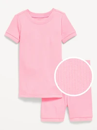 Snug-Fit Ribbed Pajama Set for Toddler & Baby