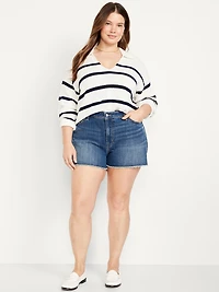 Curvy High-Waisted OG Jean Cut-Off Shorts - 3-inch inseam