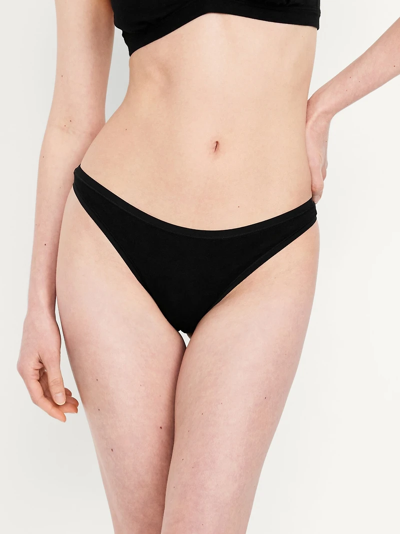 6-Pack Low-Rise Everyday Cotton Thong