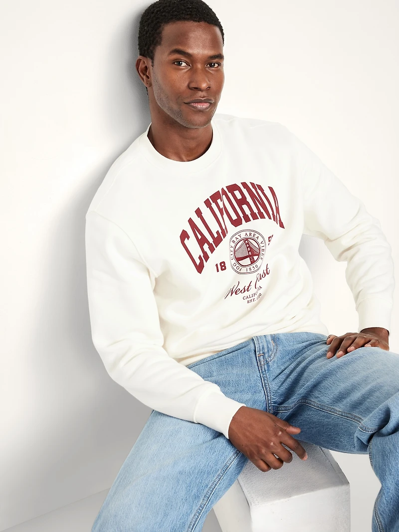 Loose Graphic Rotation Crew-Neck Sweatshirt