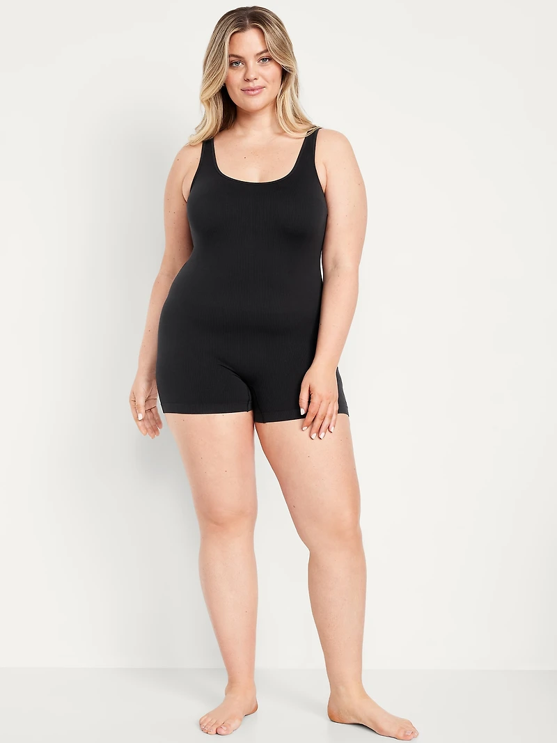 Seamless Ribbed Short Bodysuit
