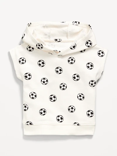 Printed Dolman-Sleeve French Terry Pullover Hoodie for Baby