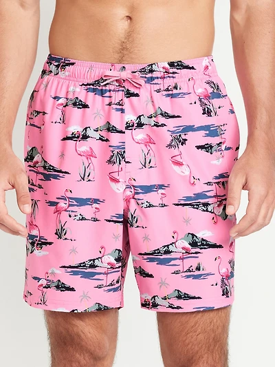 Printed Swim Trunks -- 7-inch inseam