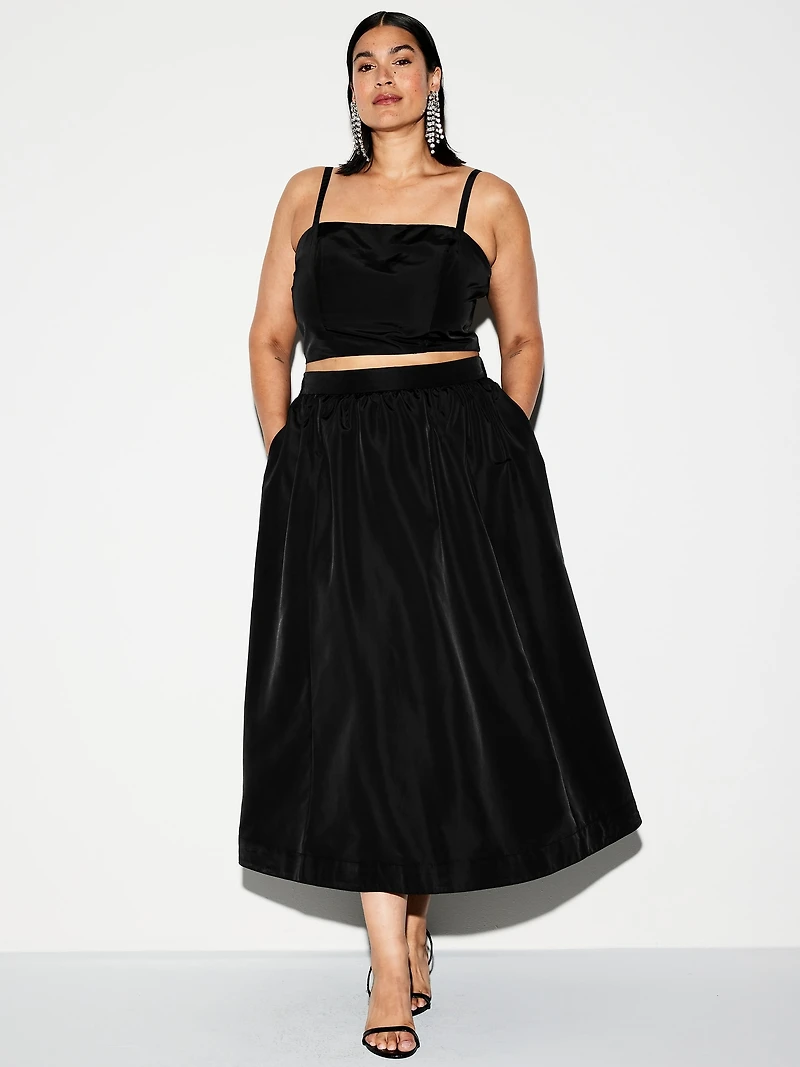 The Occasion by Old Navy High-Waisted Taffeta Midi Skirt