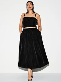 The Occasion by Old Navy High-Waisted Taffeta Midi Skirt