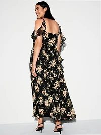 The Occasion by Old Navy Off-Shoulder Ruffle Chiffon Maxi Dress