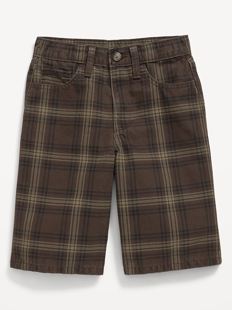 Below Knee Baggy Canvas Shorts for Boys
